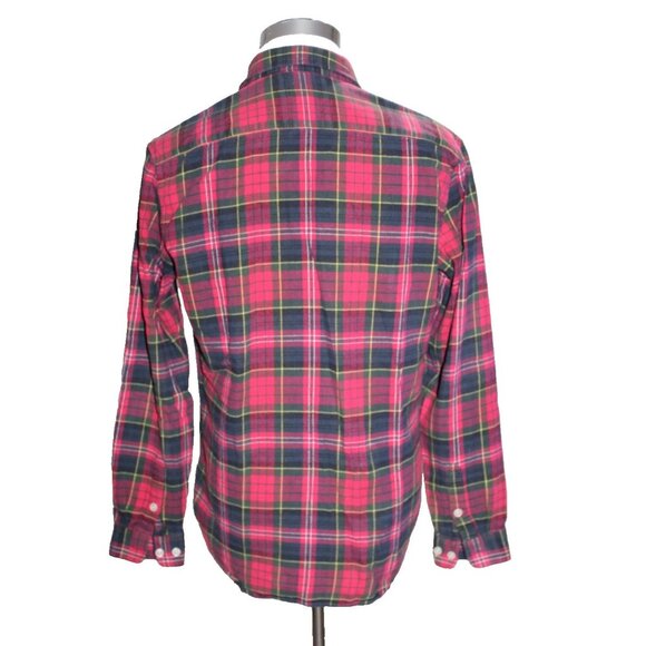 SUPREME Plaid Flannel Shirt FW22 Men's L Button Down Collared Tartan Plaid Red - Picture 5 of 9
